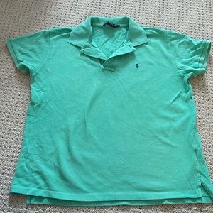 GUC Ralph Lauren Green Polo Shirt with Blue Pony